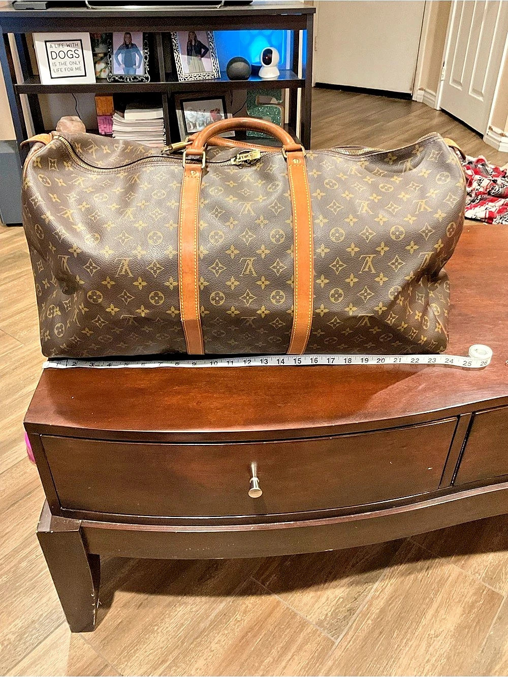 Louis Vuitton Keepall 50 Monogram Travel Duffel Brown
